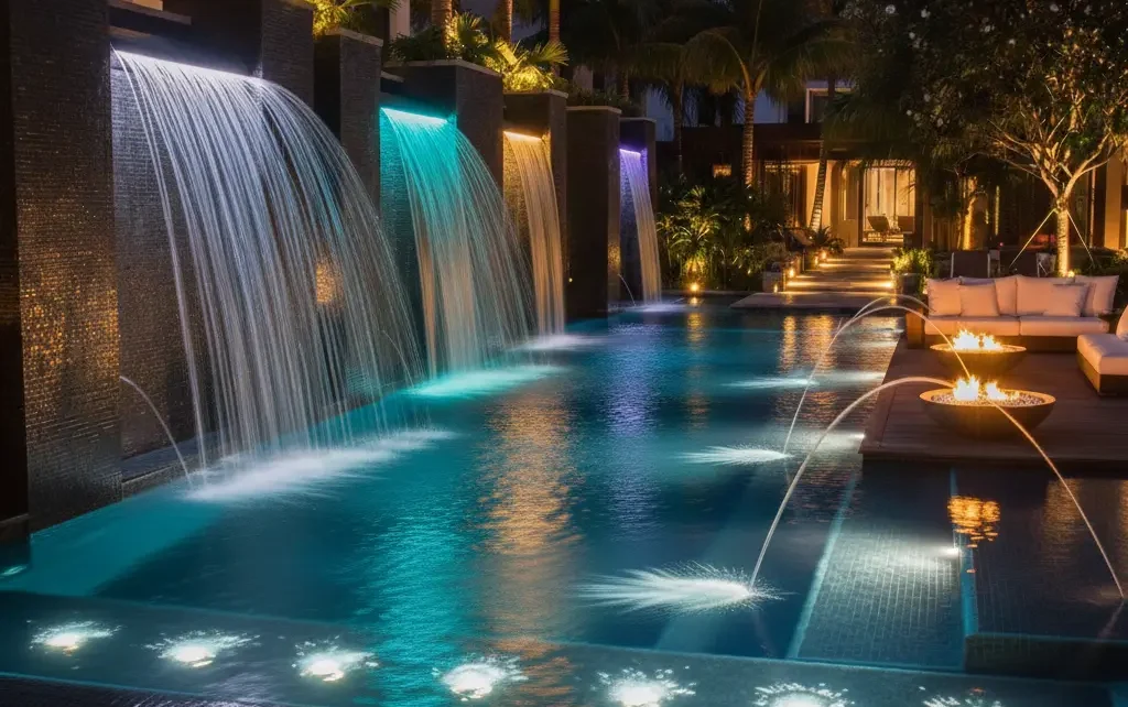 Swimming Pool Water Feature ideas