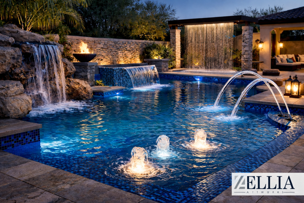 Water feature ideas for pools